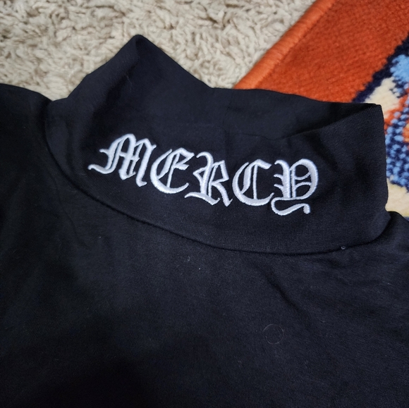 Widow Lord Have Mercy Black Mock Neck Top - Picture 4 of 7